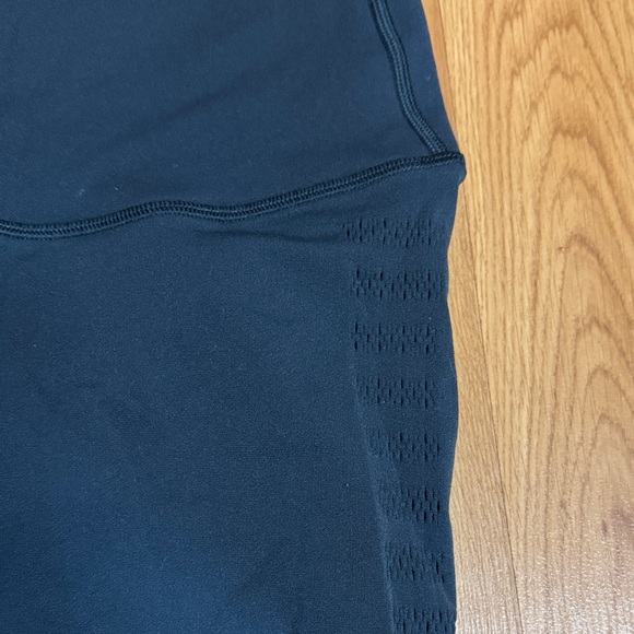 Lululemon size 4 dark teal blue green Athletica crop yoga Leggings - Picture 4 of 11